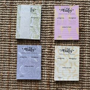 Baby Predictions and Advice, Wishes Cards - Gender Neutral Baby Shower Game